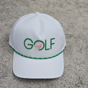 White and Green Golf Hat